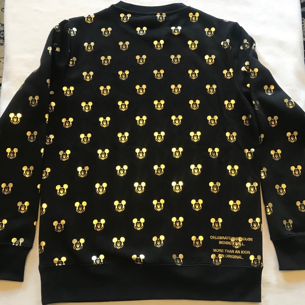 GOLDEN MICKEY MOUSE Sweatshirt XS,M,L,XL,XXL NWT - Picture 2 of 5